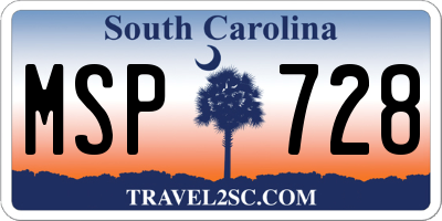 SC license plate MSP728