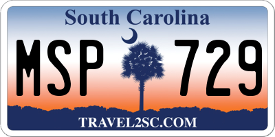 SC license plate MSP729