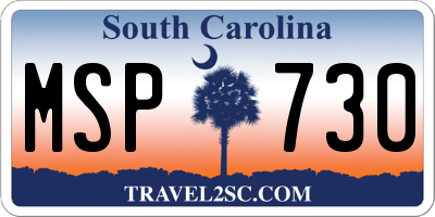 SC license plate MSP730