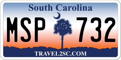SC license plate MSP732