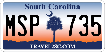 SC license plate MSP735