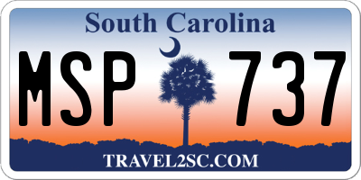 SC license plate MSP737