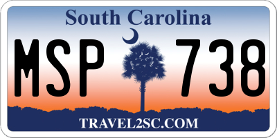 SC license plate MSP738