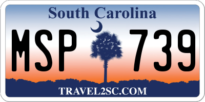 SC license plate MSP739