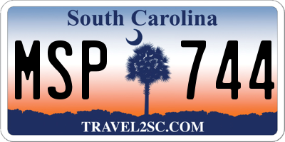 SC license plate MSP744