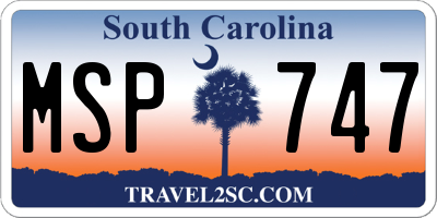 SC license plate MSP747