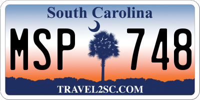 SC license plate MSP748