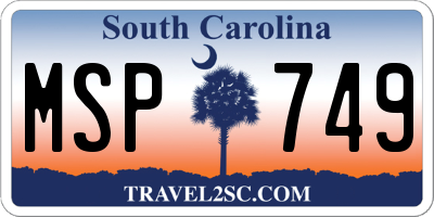 SC license plate MSP749