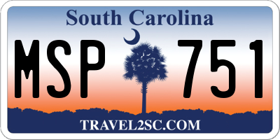 SC license plate MSP751