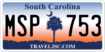 SC license plate MSP753
