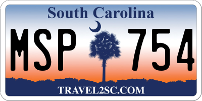 SC license plate MSP754
