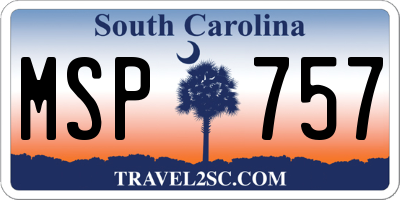 SC license plate MSP757