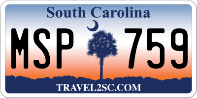 SC license plate MSP759