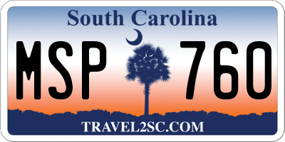SC license plate MSP760