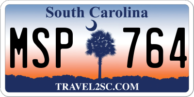 SC license plate MSP764