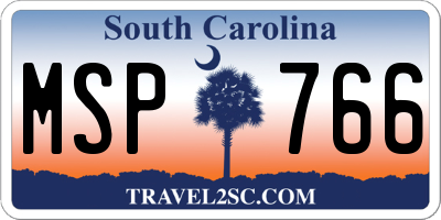 SC license plate MSP766