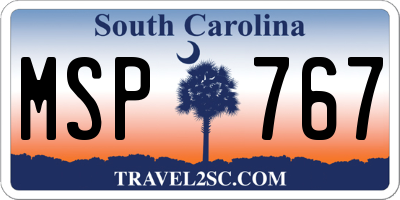 SC license plate MSP767