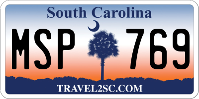SC license plate MSP769