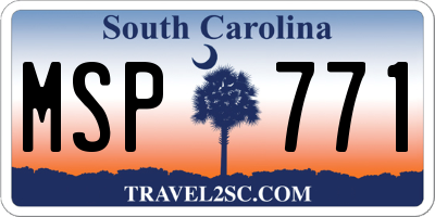 SC license plate MSP771
