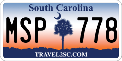 SC license plate MSP778