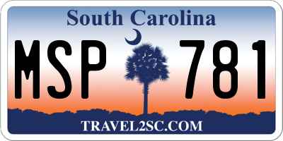 SC license plate MSP781