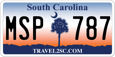 SC license plate MSP787