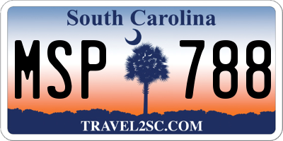 SC license plate MSP788