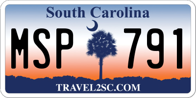 SC license plate MSP791