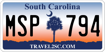 SC license plate MSP794