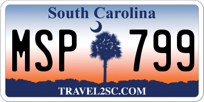 SC license plate MSP799