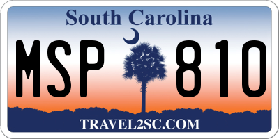SC license plate MSP810