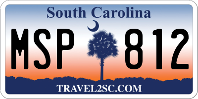 SC license plate MSP812