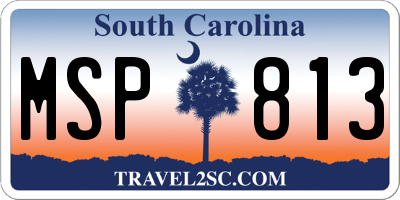 SC license plate MSP813