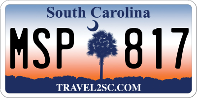 SC license plate MSP817