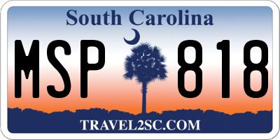 SC license plate MSP818