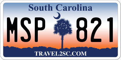 SC license plate MSP821