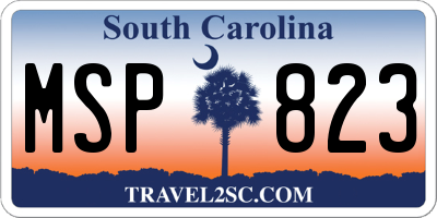 SC license plate MSP823