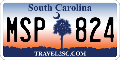 SC license plate MSP824