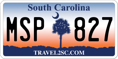 SC license plate MSP827
