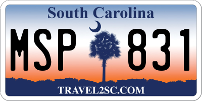 SC license plate MSP831