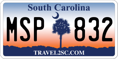 SC license plate MSP832