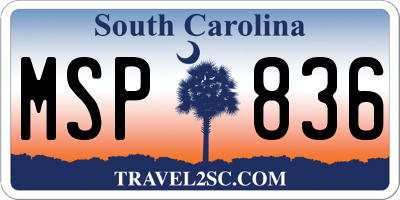 SC license plate MSP836