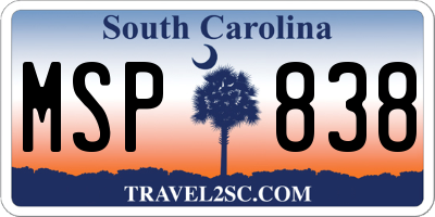 SC license plate MSP838