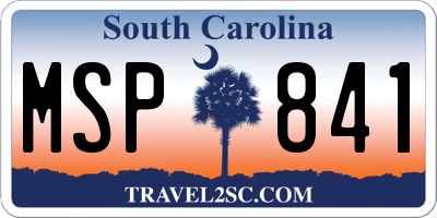 SC license plate MSP841