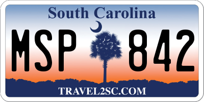 SC license plate MSP842