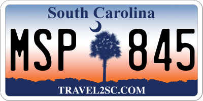 SC license plate MSP845