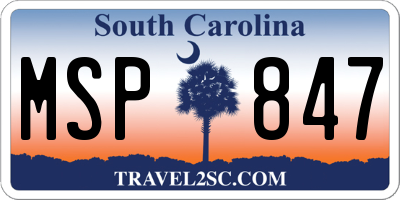 SC license plate MSP847