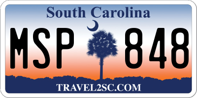 SC license plate MSP848