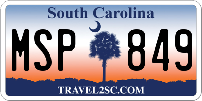 SC license plate MSP849