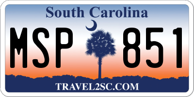 SC license plate MSP851